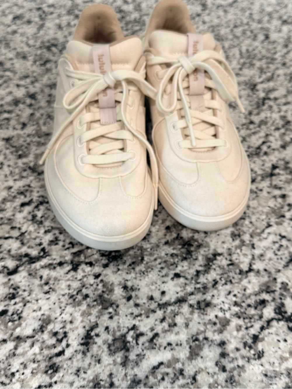 lululemon athletica Cream Canvas Low-Top Sneakers size 8 - Picture 6 of 14